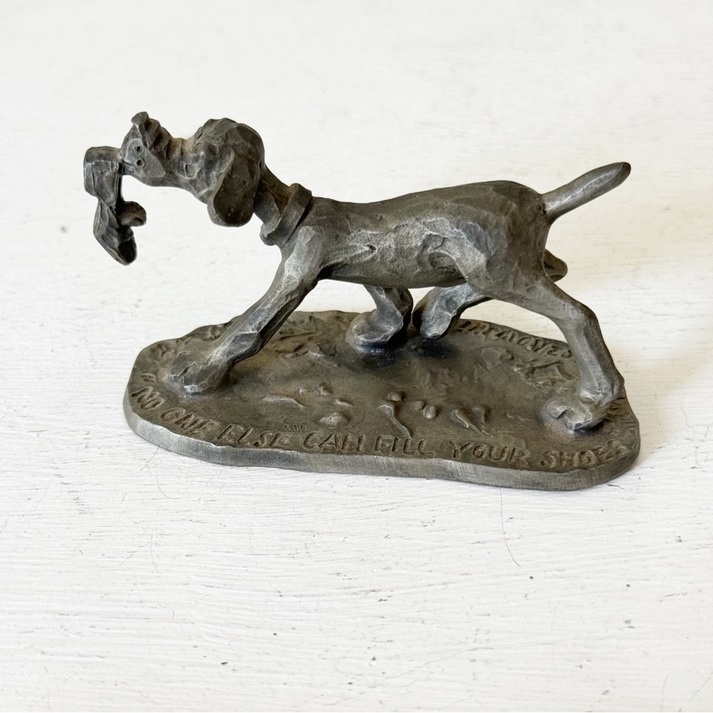 Pewter Dog Figurine by Philip Kraczkowski Hallmark Cards 1975 Little Gallery - Picture 2 of 13